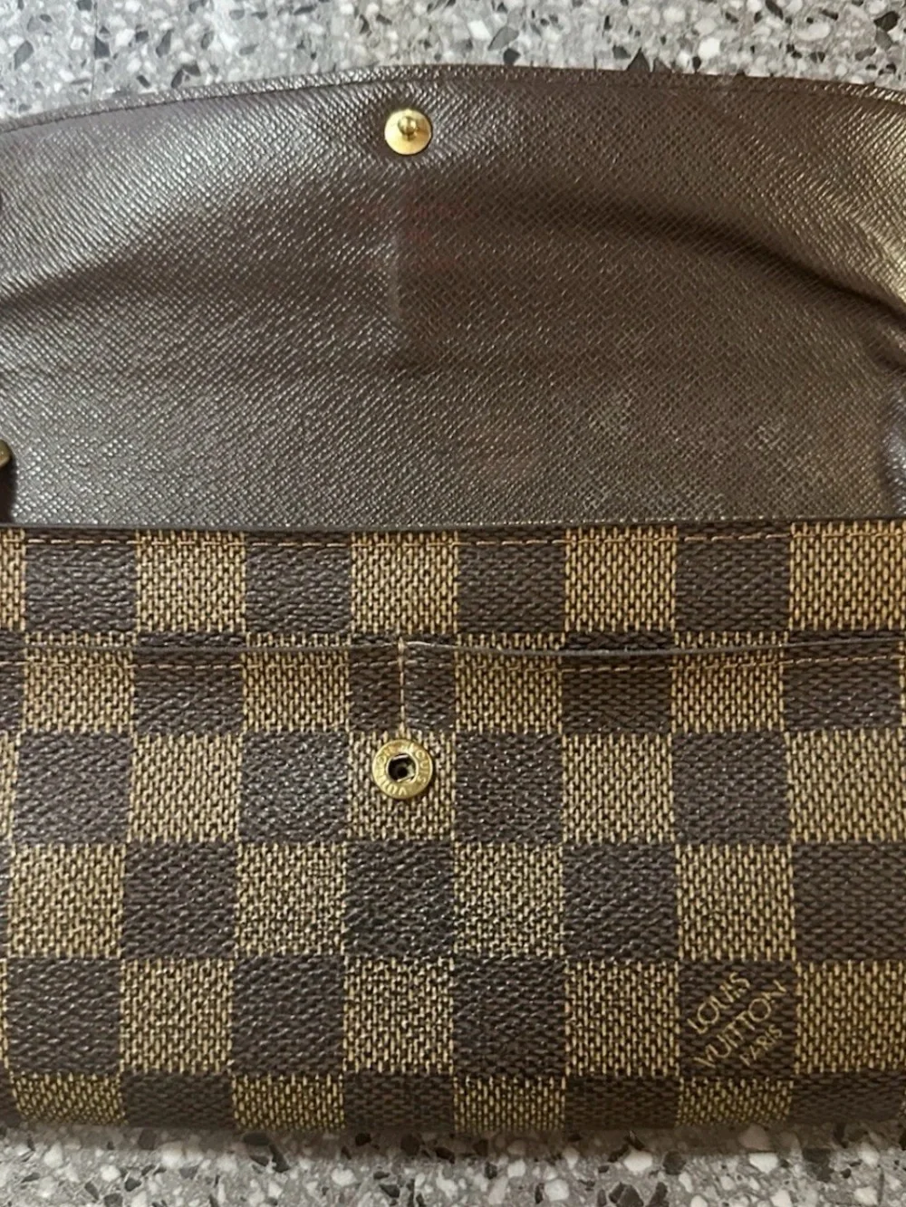 Louis Vuitton Brown Damier Ebene Sarah wallet